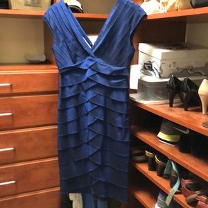 Adrianna Papell royal blue taffeta dress, size 6